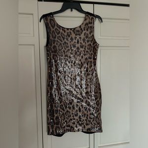 Cheetah print sequin dress